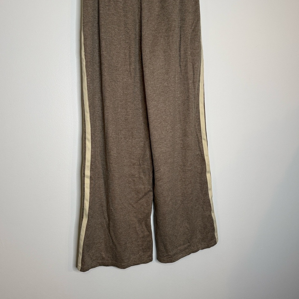 NWOT Halara ribbed high waisted wide leg lounge pants size large taupe - Picture 8 of 13